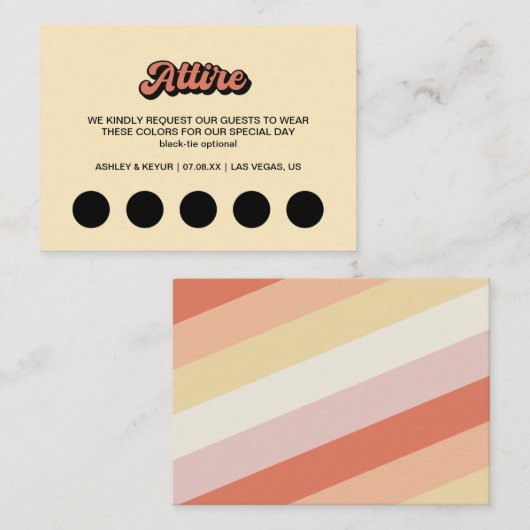 Carte D'accompagnement Code vestiaire complet (Devant / Derrière)