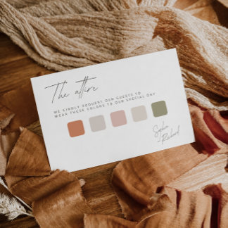 Carte D'accompagnement Code vestimentaire de mariage minimaliste blanc do