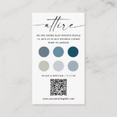 Carte D'accompagnement Code vestimentaire du Mariage nautique + Code QR | (Devant)