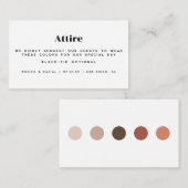 Carte D'accompagnement Code vestimentaire mariage (Devant / Derrière)