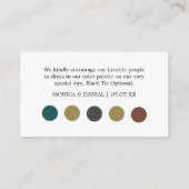 Carte D'accompagnement Code vestimentaire mariage (Dos)