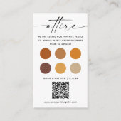 Carte D'accompagnement Code vestimentaire mariage de automne + Code QR |  (Devant)