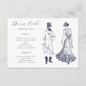 Carte D'accompagnement Code vestimentaire mariage Dessins élégants vintag (Devant)