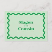 Carte D'accompagnement Code vestimentaire Mariage moderne Insertion (Dos)