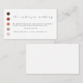 Carte D'accompagnement Code vestimentaire Mariage moderne Insertion (Devant / Derrière)