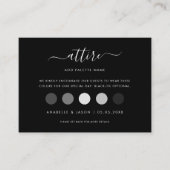 Carte D'accompagnement Code vestimentaire Mariage noir Attente pour invit (Devant)