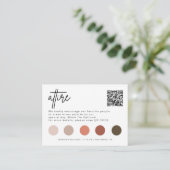 Carte D'accompagnement Code vestimentaire minimaliste Mariage Invité Attr (Debout devant)