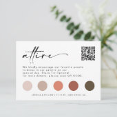 Carte D'accompagnement Code vestimentaire minimaliste Mariage Invité Attr (Debout devant)