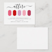 Carte D'accompagnement Code vestimentaire minimaliste moderne Mariage Att (Devant / Derrière)