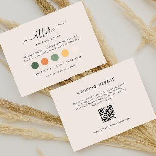 Carte D'accompagnement Code vestimentaire moderne Mariage Atteint pour l'