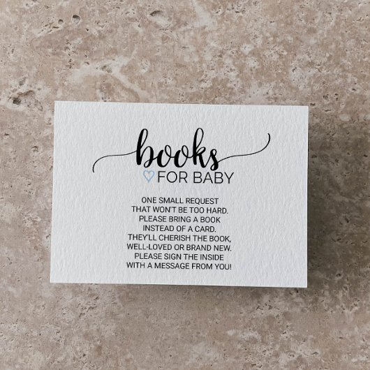 Carte D'accompagnement Coeur bleu | Insertion de demande de carnet de cal