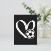 Carte D'accompagnement Coeur de balle de football (Debout devant)