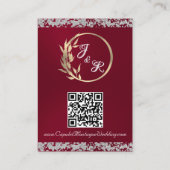 Carte D'accompagnement Coeur et Parties scintillant romantique, Code QR s (Dos)