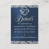 Carte D'accompagnement Coeur et Parties scintillant romantique, QR Code s (Devant)