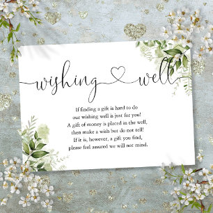 Carte D'accompagnement Cœur floral de verdure Script Mariage Souhaitant u