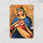Carte D'accompagnement Coeur immaculé de Marie avec Magnificat (Devant)
