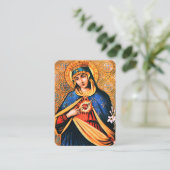 Carte D'accompagnement Coeur immaculé de Marie avec Magnificat (Debout devant)