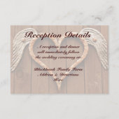 Carte D'accompagnement Coeur rustique avec ailes Réception de mariage en  (Dos)