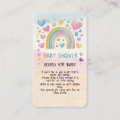 Carte D'accompagnement Coeurs amusants et Baby shower arc-en-ciel (Devant)