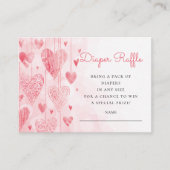 Carte D'accompagnement Coeurs Chérie Bébé Déchets Raffle (Devant)