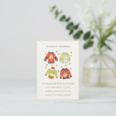Carte D'accompagnement Coeurs hivernaux Baby shower d'affichage doux (Debout devant)