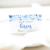 Carte D'accompagnement Coeurs Valentine Combien de baisers Baby shower Je