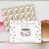 Carte D'accompagnement Coffee Bow Girl Baby shower Devinez combien de bon
