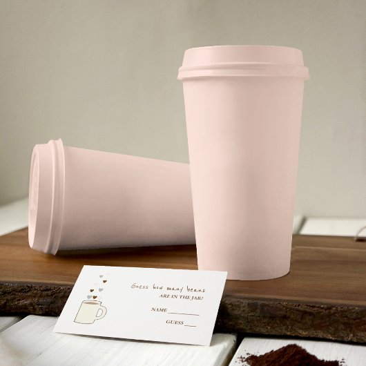 Carte D'accompagnement Coffee Bridal Shower Guess How Many Beans