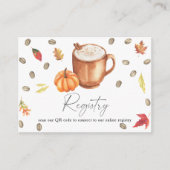 Carte D'accompagnement Coffee citrouille douche nuptiale Code QR pour le (Devant)