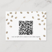 Carte D'accompagnement Coffee nuptiale code QR pour le registre (Dos)