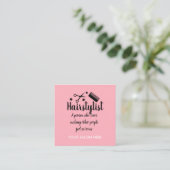 Carte D'accompagnement Coiffeur rose Citation Drôle Coiffeur Etoiles (Debout devant)