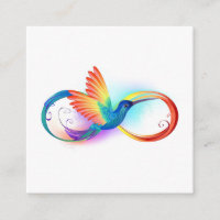 Colibri arc-en-ciel avec symbole Infinity