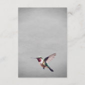 Carte D'accompagnement Colibri et Hibiscus | Mariage Gris (Dos)