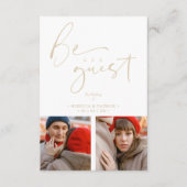 Carte D'accompagnement Collage 2 Photos Be Our Guest Romantic Wedding (Devant)