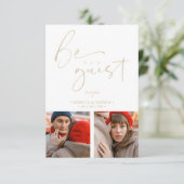 Carte D'accompagnement Collage 2 Photos Be Our Guest Romantic Wedding (Debout devant)