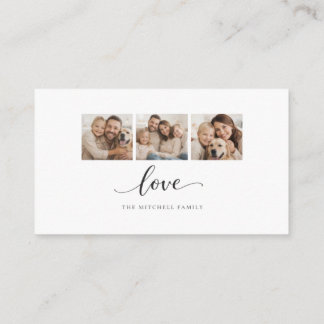 Carte D'accompagnement Collage de photos de famille personnalisé – Amour