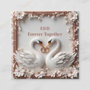 Carte D'accompagnement 🕊️ Collection de mariage Cadre floral à cœur de c