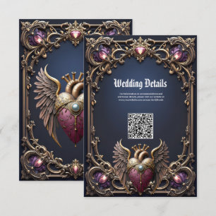 Carte D'accompagnement Collection de mariage gothique victorien
