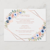 Carte D'accompagnement Collection de mariage Peach Blue (Devant)