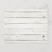 Carte D'accompagnement Collection de mariage sur la plage en bois délavé  (Dos)