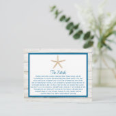 Carte D'accompagnement Collection de mariage sur la plage en bois délavé  (Debout devant)