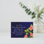 Carte D'accompagnement Collection de Mariages de fleurs de Rose bleu fonc (Debout devant)
