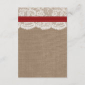 Carte D'accompagnement Collection de Mariages de tournesol rustique - Rou (Dos)