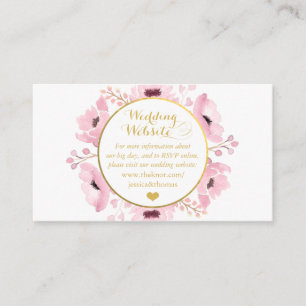Carte D'accompagnement Collection de Mariages floraux rose-printemps