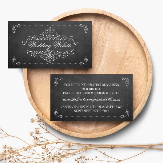 Carte D'accompagnement Collection de Mariages Ornate Chalkboard