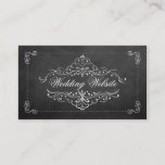 Carte D'accompagnement Collection de Mariages Ornate Chalkboard<br><div class="desc">La Collection Ornate Flourish Vintage Wedding Collection - Cartes De Site Web Mariages.</div>