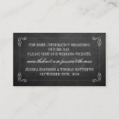 Carte D'accompagnement Collection de Mariages Ornate Chalkboard (Dos)