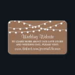Carte D'accompagnement Collection de Mariages Rustic Kraft<br><div class="desc">Simple mais élégant, les lampes à cordes de la collection rustique Kraft mariage est un design époustouflant avec de belles lumières à cordes blanches suspendues sur un arrière - plan à effet Kraft, qui est parfait pour toute célébration mariage rustique. Ces cartes d'insertion de site web mariage peuvent être personnalisées...</div>