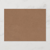 Carte D'accompagnement Collection de Mariages Rustic Kraft (Dos)