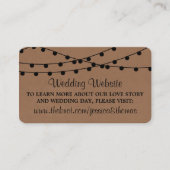 Carte D'accompagnement Collection de Mariages Rustic Kraft (Devant)